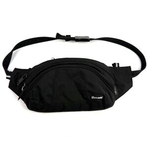 Pacsafe Stash Safe Belt Bag Waist Pack Black Exomesh RFID Travel Used Once